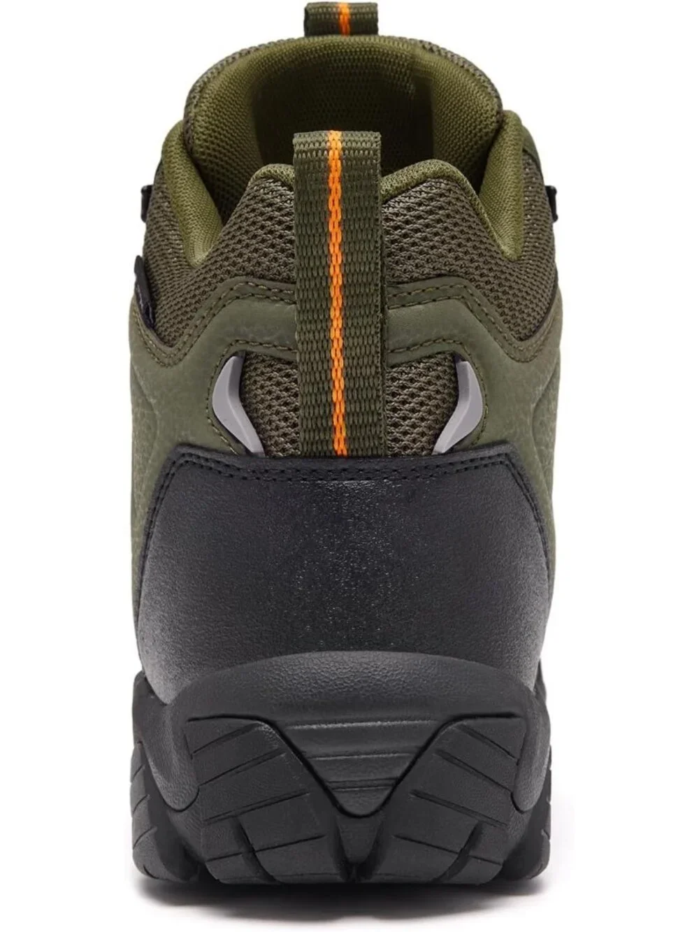 Men's Green Waterproof Shoes Casual Mid Top Round Toe Non Slip Hiking Boots